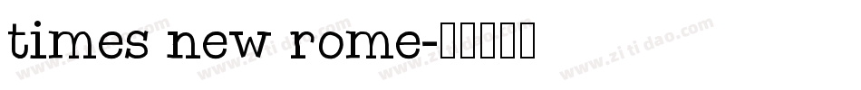times new rome字体转换
